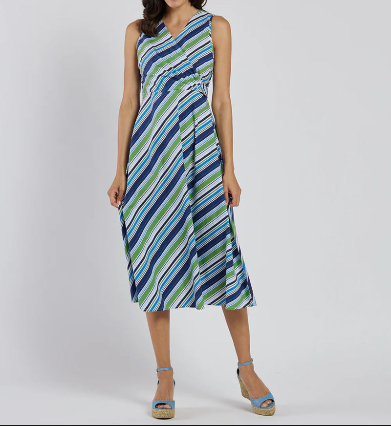 Jude Connally Easton Dress Stretch Poplin - Umbrella Stripe Navy