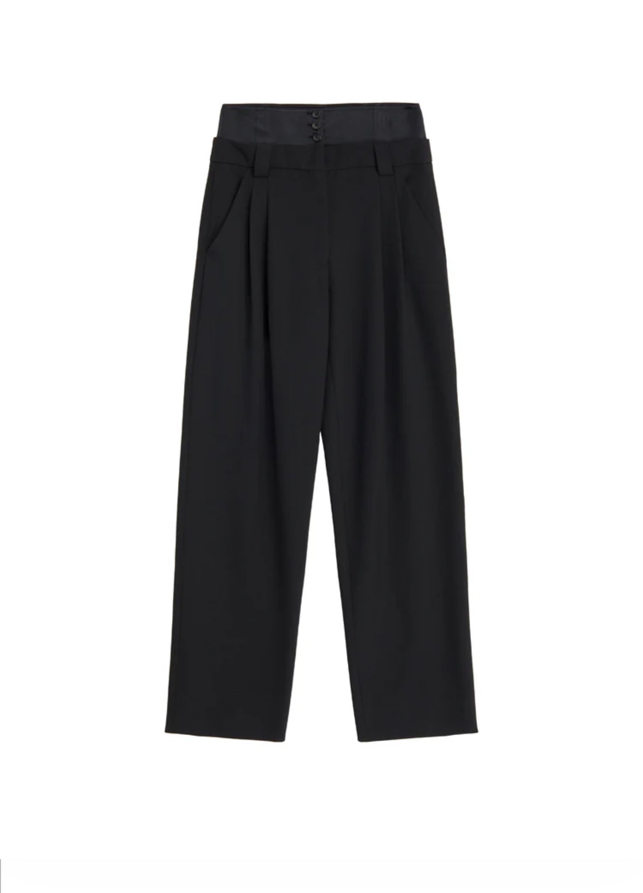 A.L.C Brady Satin Contrast Pant - Black