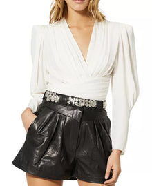 IRO Charlos Pleated Top - White