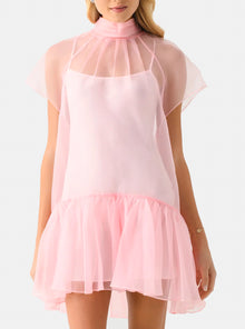 SIMKHAI Beaux Tiered Mini Dress - Ballet Pink