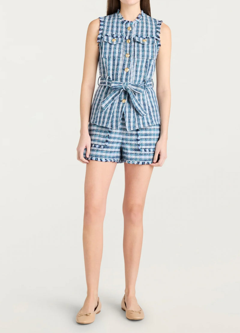 Cinq à Sept Matilda Tweed Reenee Vest - Navy Multi