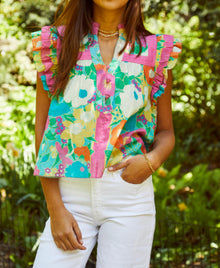 Love The Label Allegra Floral Print Sara Top