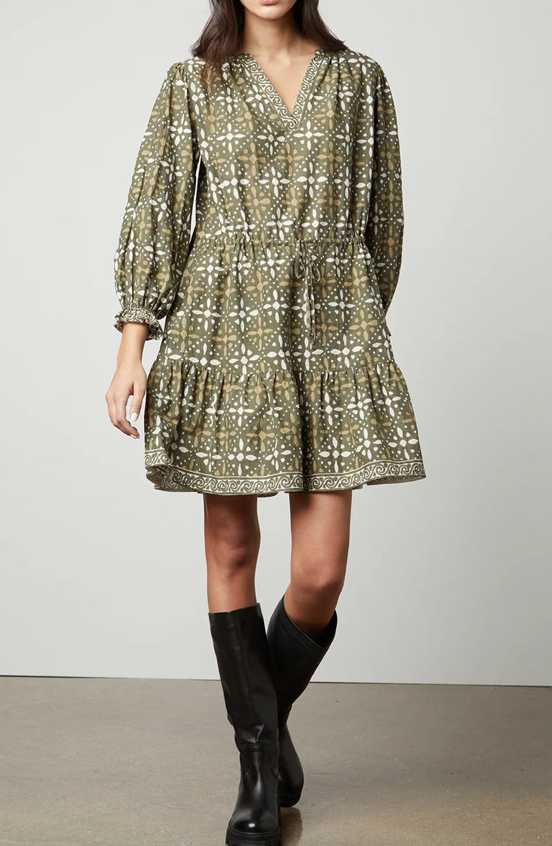 Velvet by Graham & Spencer Katarina Printed Boho Dress - Hunter