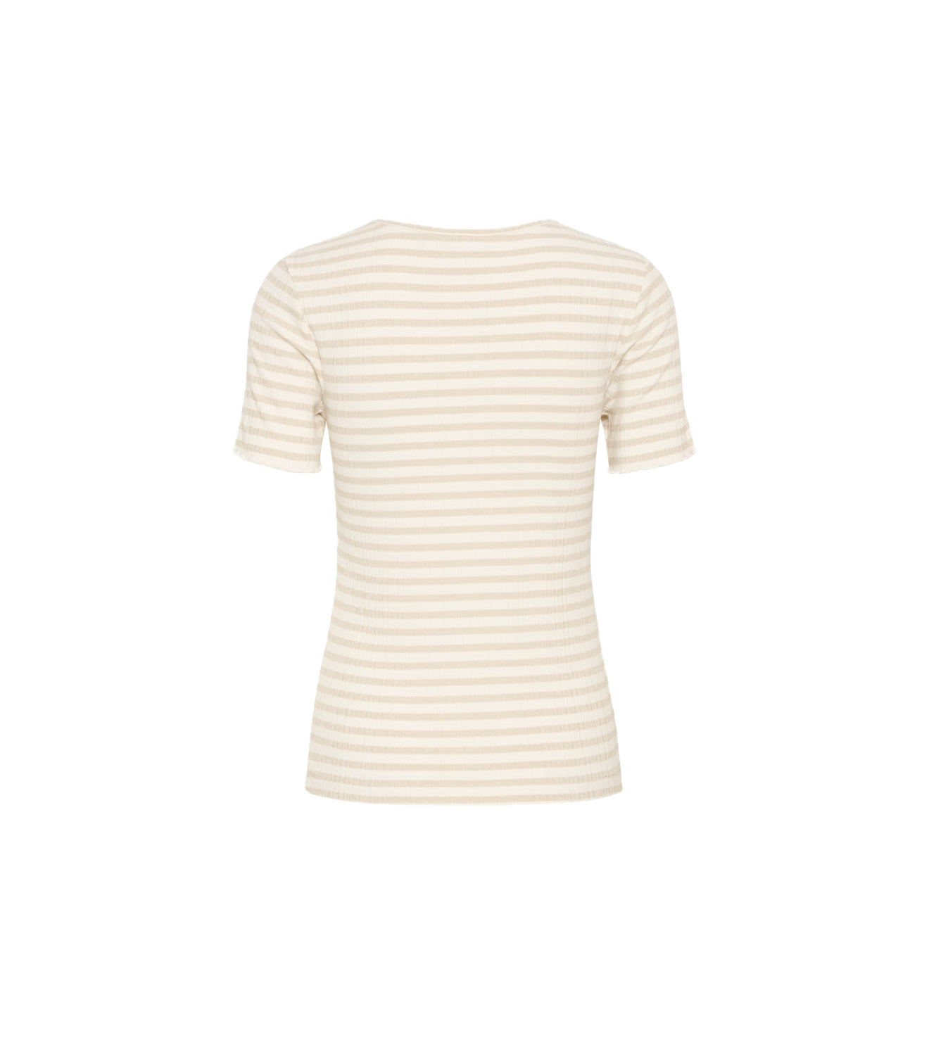ICHI Cella Stripe T-Shirt - Oatmeal