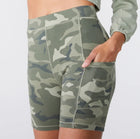 Monrow Urban Camo Bike Short - Light Olive