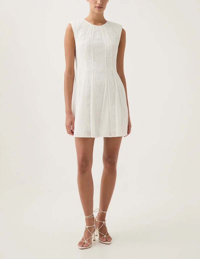 aje. Soleil Lace Mini Dress - Ivory