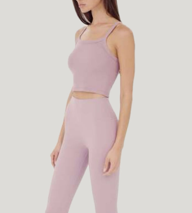 Splits59 Charlie Rib Crop - Blush