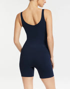 Bandier V-Neck Tempo Short Catsuit - Navy Blazer