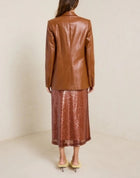 A.L.C. Dakota Vegan Leather Jacket - Cognac