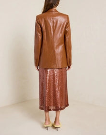 A.L.C. Dakota Vegan Leather Jacket - Cognac