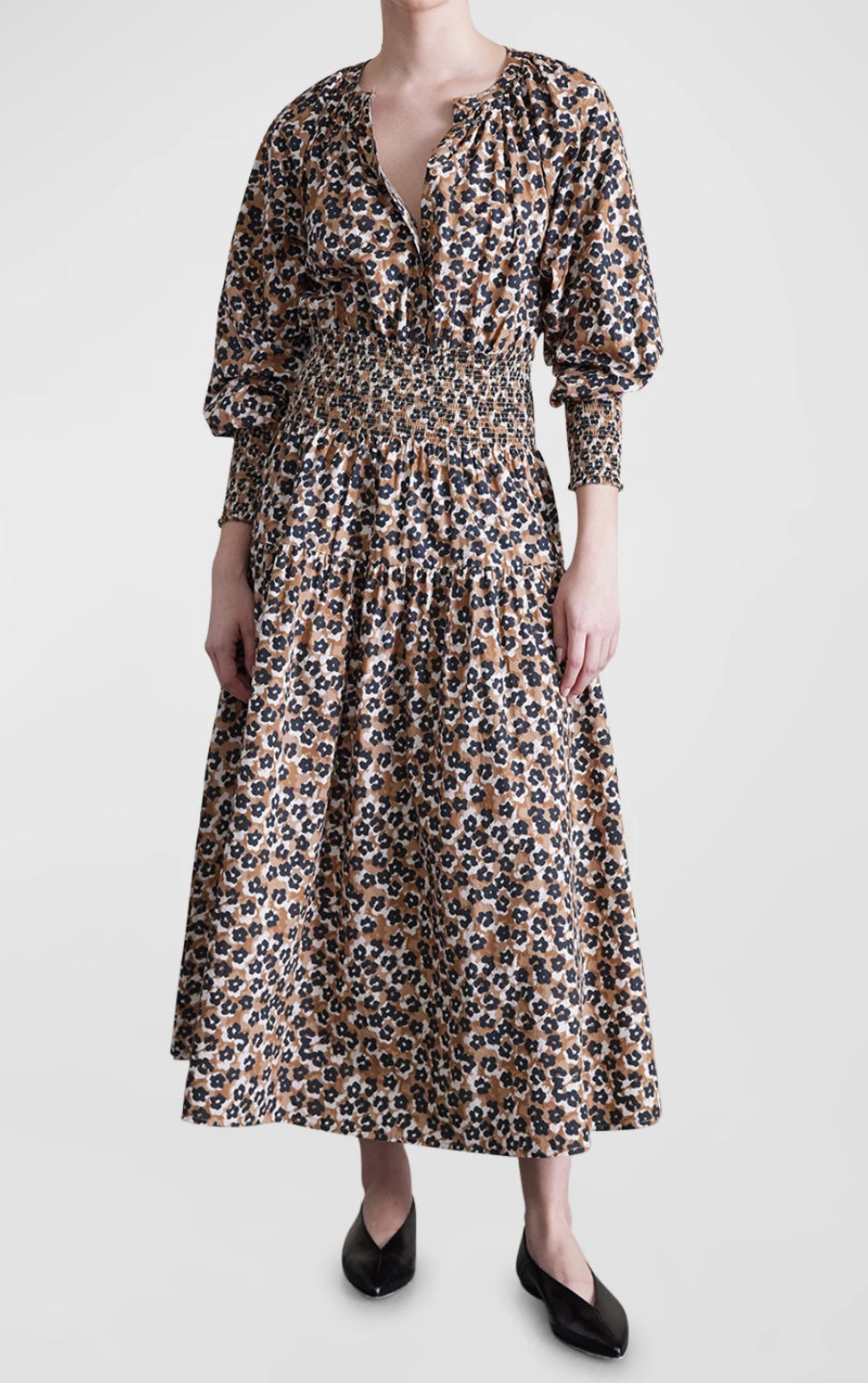 Apiece Apart LA Ventura Maxi Dress - Leopard Bouquet