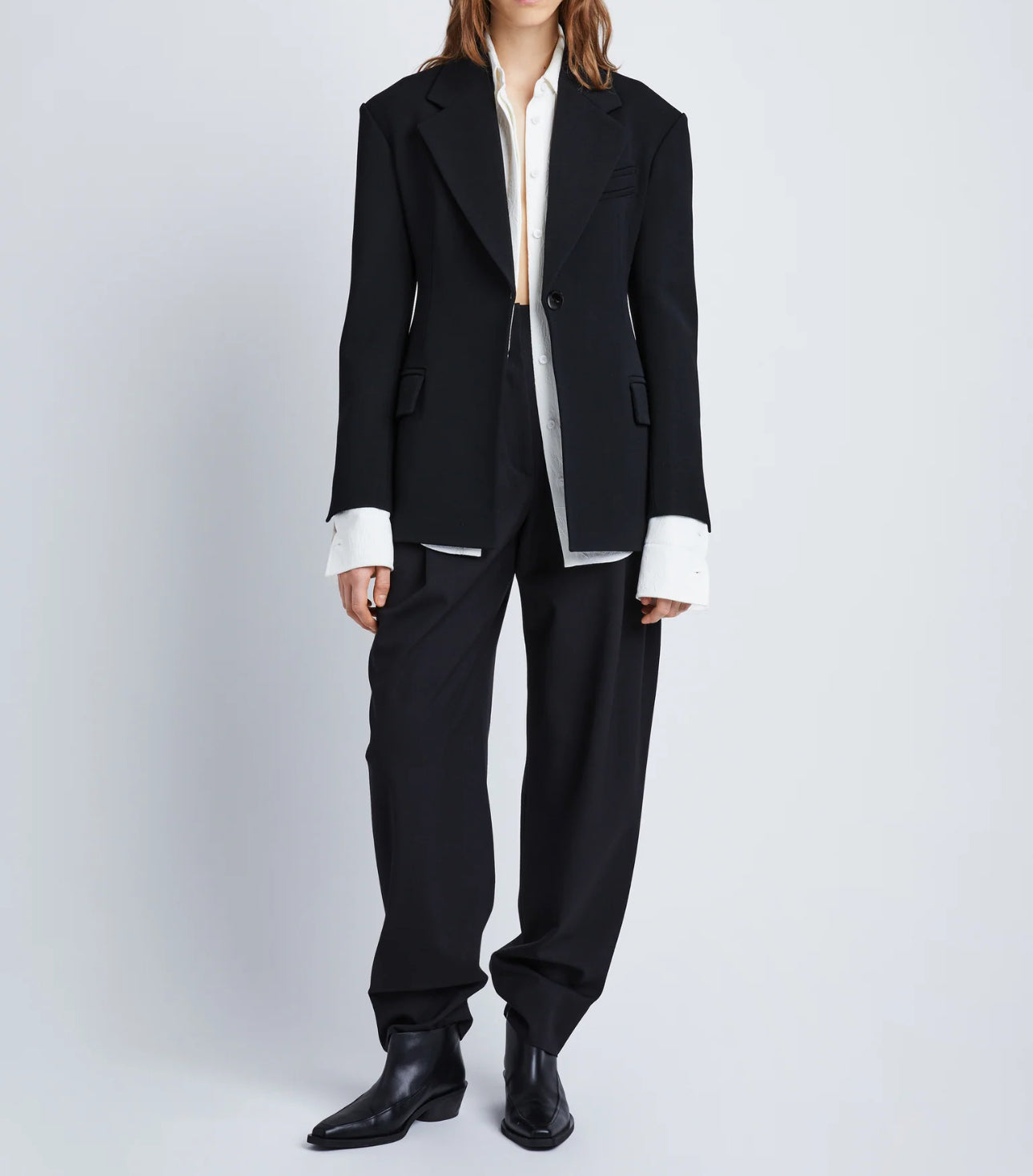 Proenza Schouler Wool Twill Jacket - Black