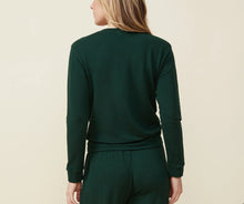 Monrow Supersoft Long Sleeve V Neck - Evergreen