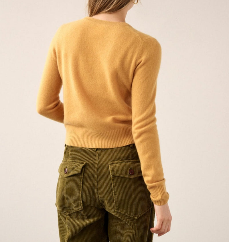 White + Warren Cashmere Puff-Sleeve Sweater - Sundial
