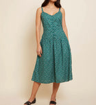 Nation Ltd Lucia Button Dress - Emerald Green