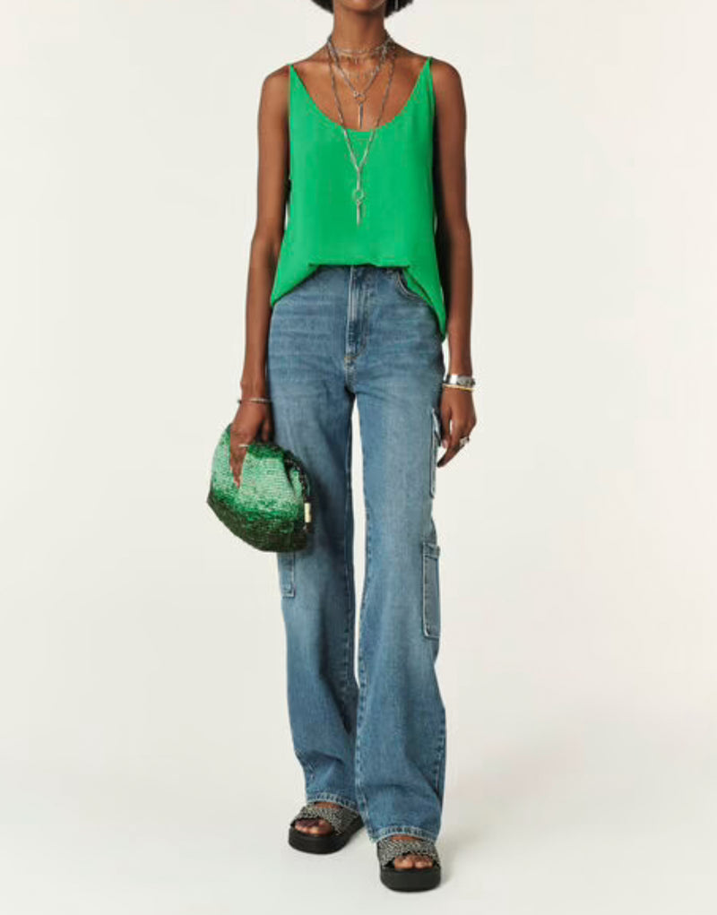 ba&sh Figue Strappy Top - Green