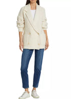 dh New York Piper Double-Breasted Cardigan - Winter White Marled