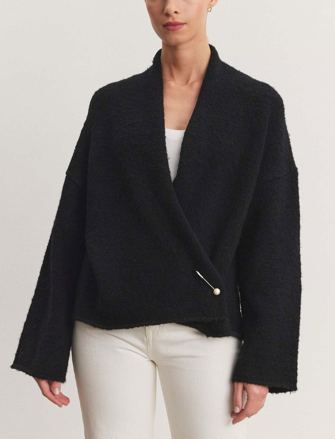 Velvet by Graham & Spencer Chanson Cardigan - Black