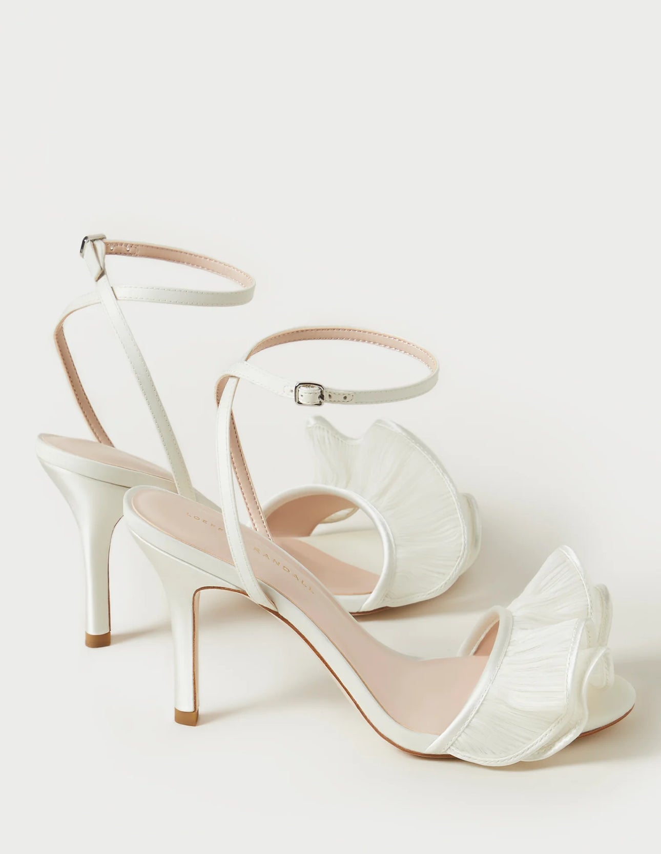 Loeffler Randall Estella Ruffle Heeled Sandal - Pearl