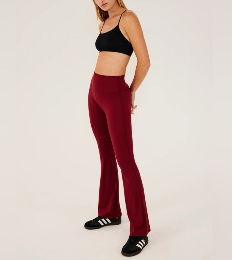 Splits59 Raquel High Waist Rigor Flare - Bordeaux