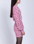 Sabina Musayev Capella Puff Sleeve Dress - Red Floral Multi