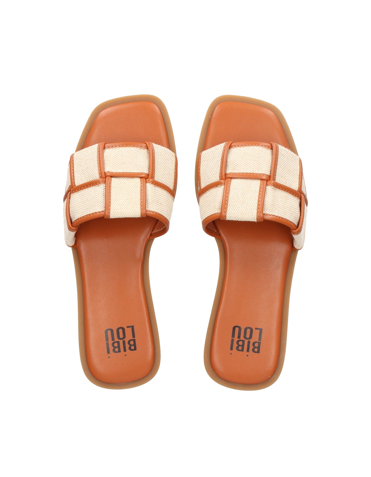 BiBi LOU Woven Slide - Brown