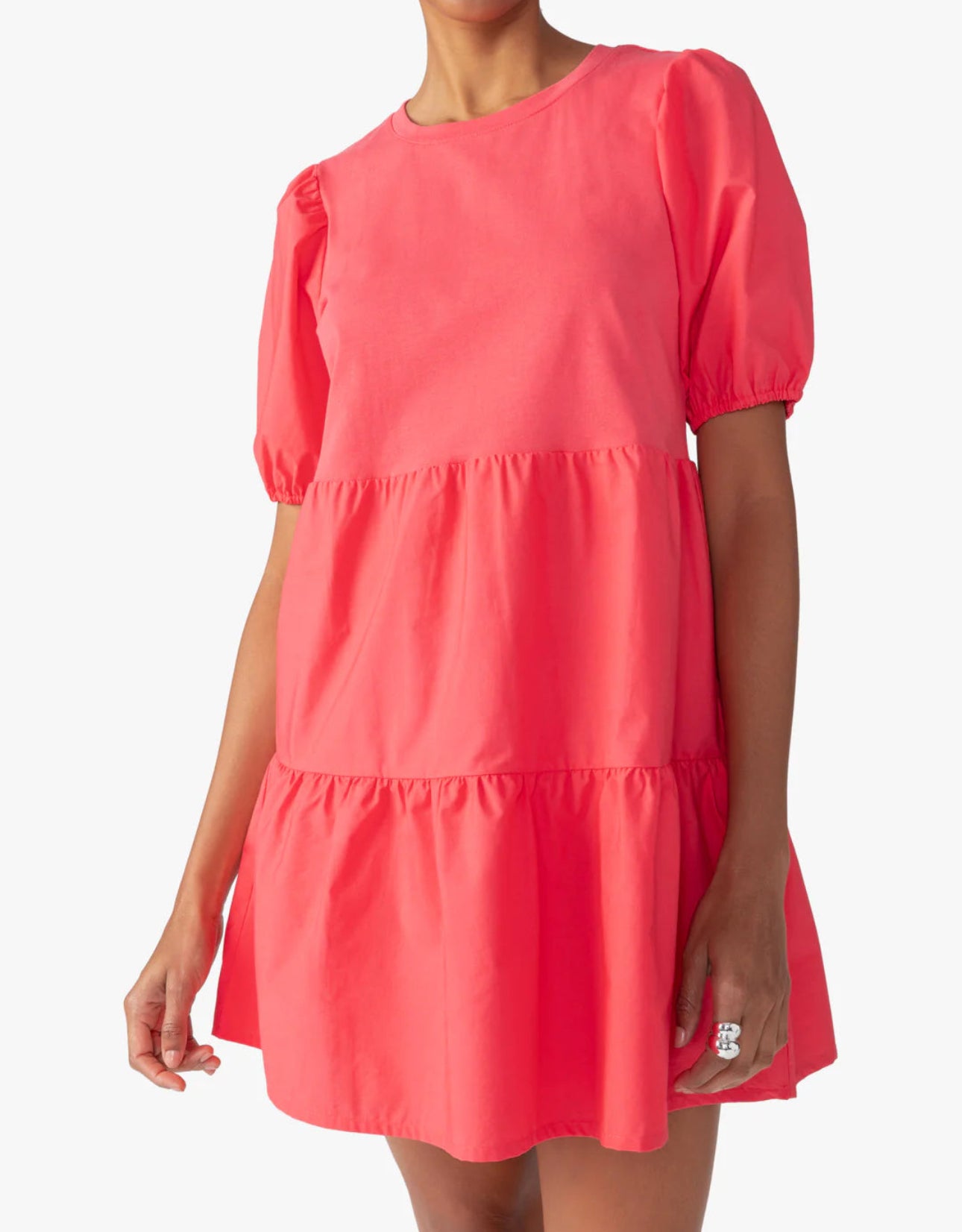 Sanctuary Poplin Mix Dress - Island Pink