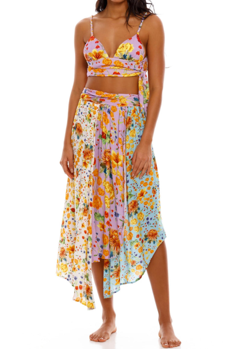 Agua Bendita Bouk Print Kayle Skirt