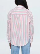Pistola Samantha Oversized Button Up Shirt - Ruby Stripe