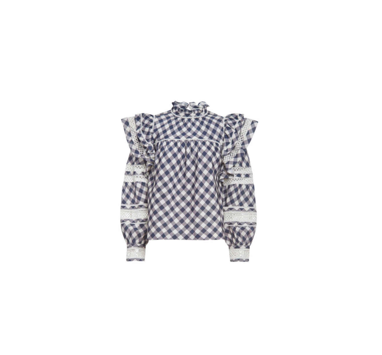Marie Oliver Que Blouse - Indigo Plaid