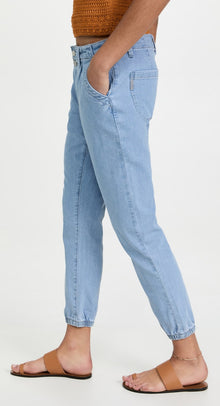 Paige Pleated Mayslie Double Button Jeans - Parisun