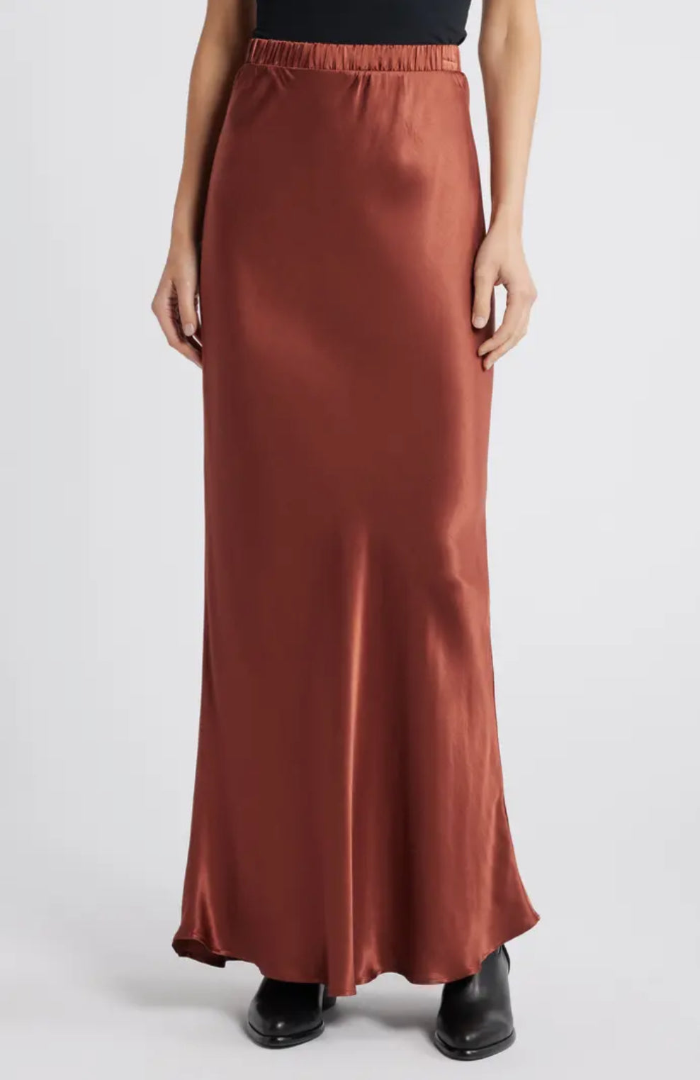 Nation Ltd Gaia Bias Cut Skirt - Cinnamon