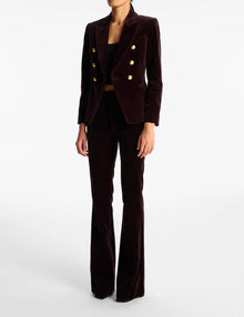 A.L.C. Sophie II Velvet Pants - Chocolate Plum