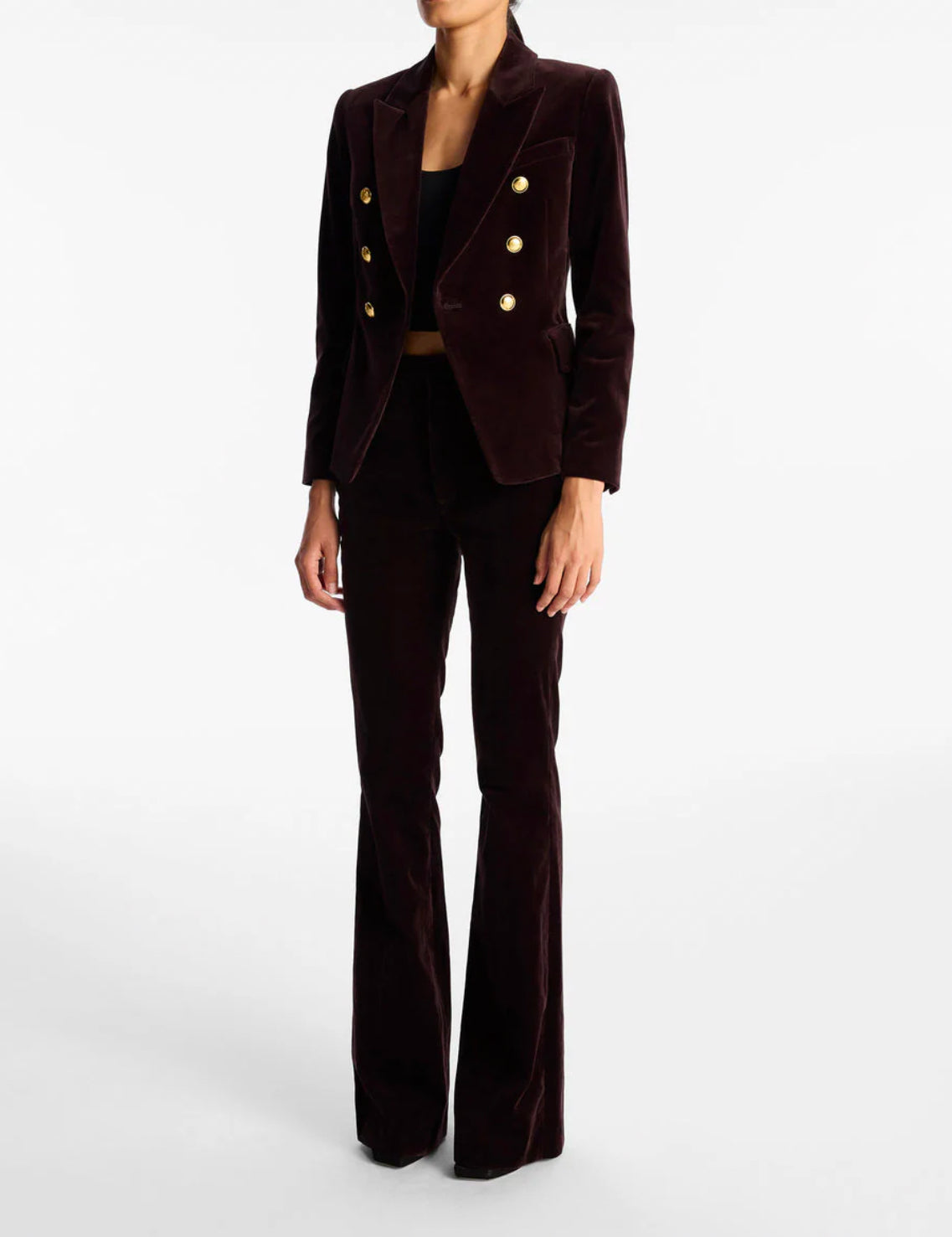 A.L.C. Sophie II Velvet Pants - Chocolate Plum