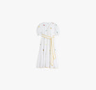 Pink City Prints Daisy Embroidered Dress - White