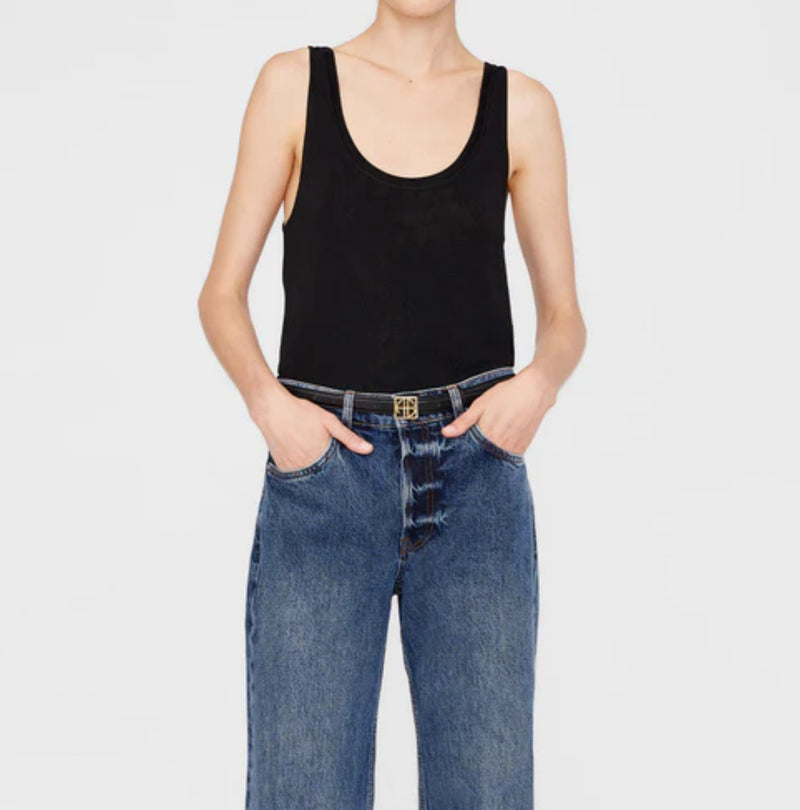 Anine Bing Giorgio Sweater Tank - Black