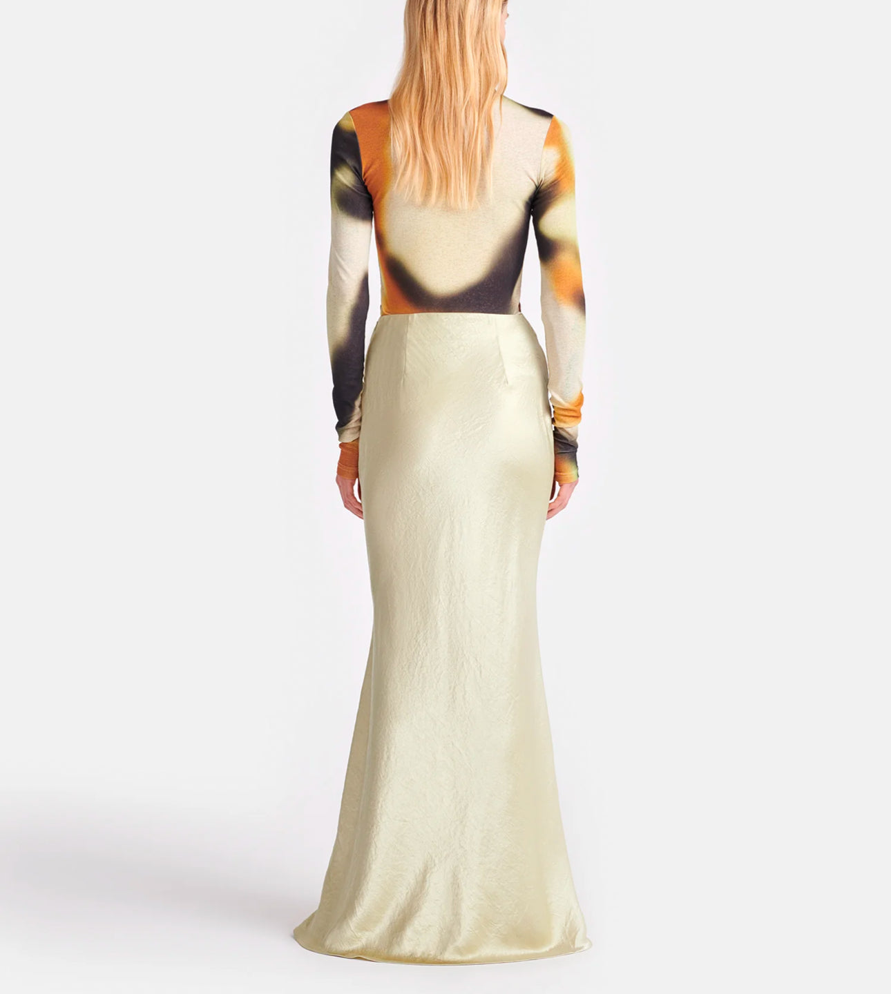 Nanushka Harlow Crinkled-Satin Skirt - Green Tea | Shop Designers on Sale Nanushka Harlow Crinkled-Satin Skirt - Green Tea | Shop Designers on Sale