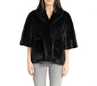 Love Token Peggy Faux Fur Topper - Black