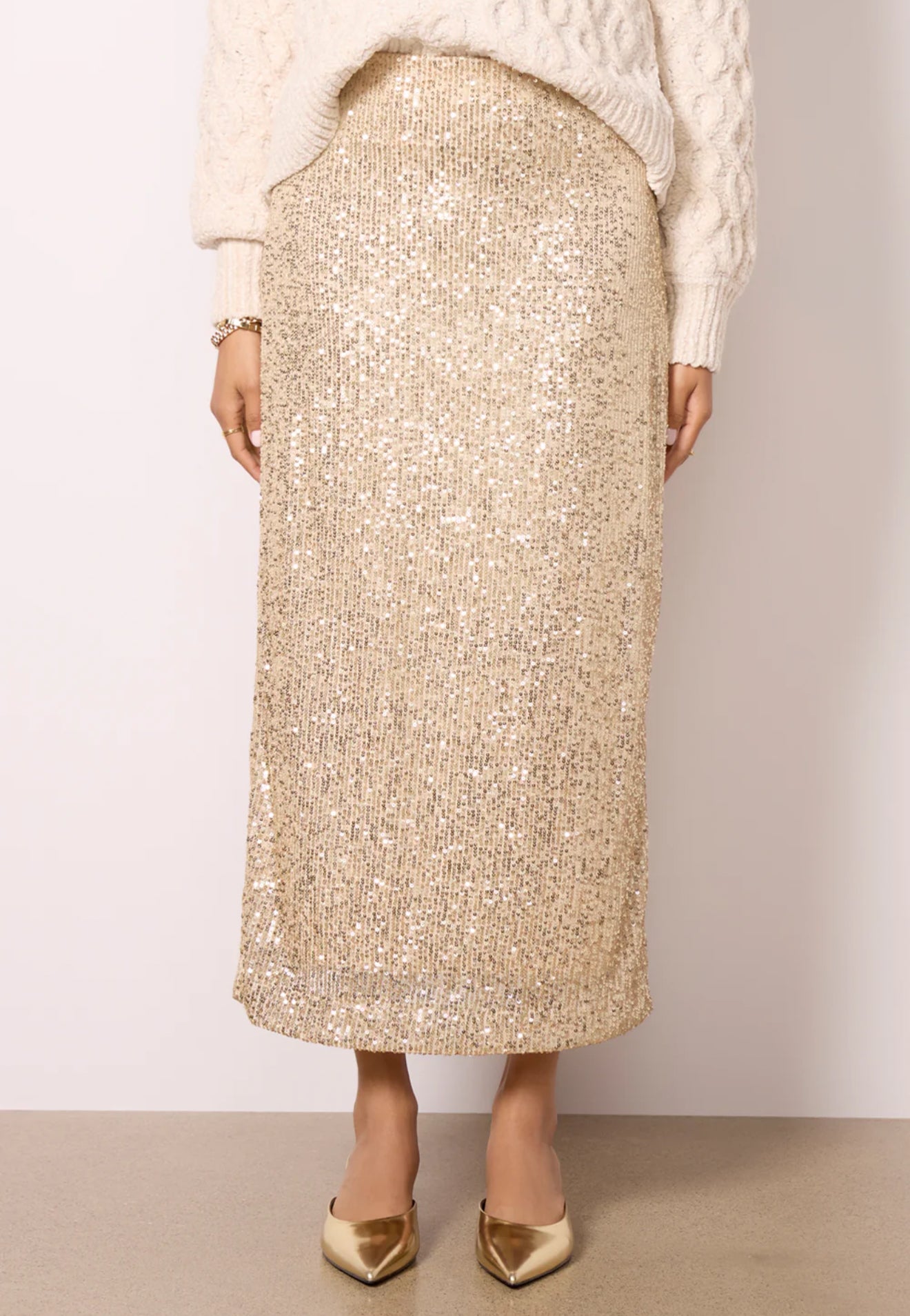 Z Supply Saturn Sequin Skirt - Champagne
