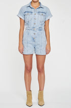 Daze Topanga Romper Short Sleeve - Dolphin