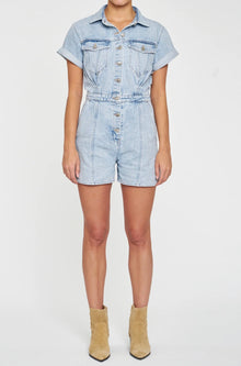 Daze Topanga Romper Short Sleeve - Dolphin