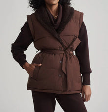 Varley Lanville Reversible Gilet - Chestnut/Coffee Bean