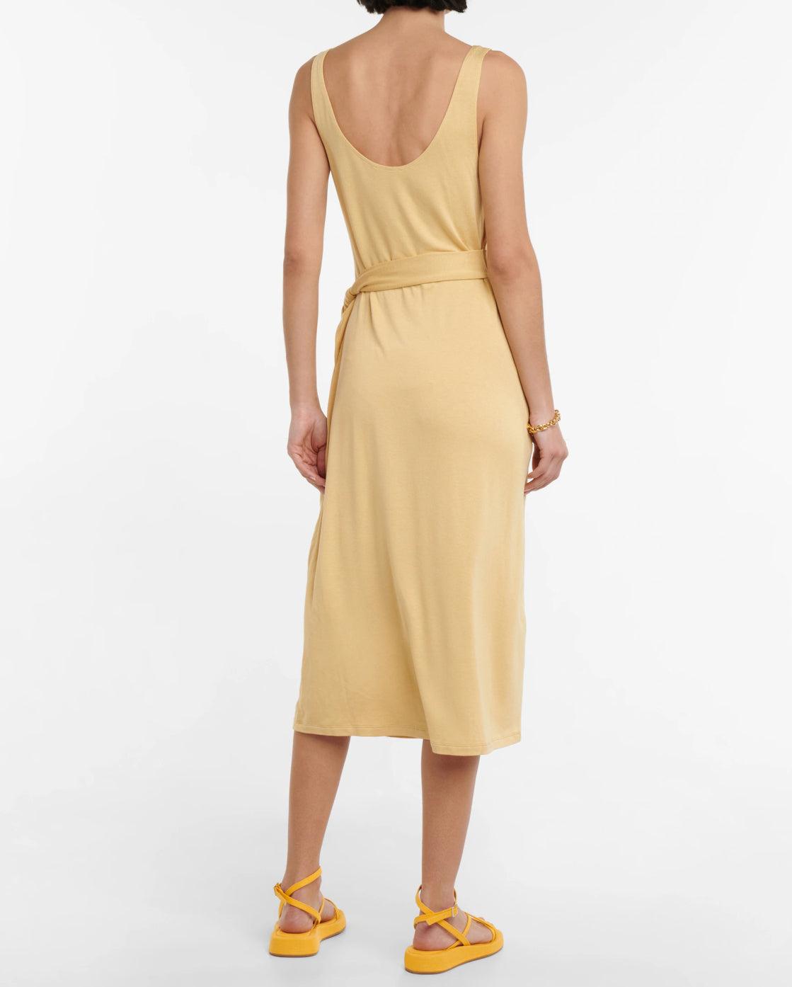 Vince Scoop Neck Camisole Wrap Dress - Warm Sand