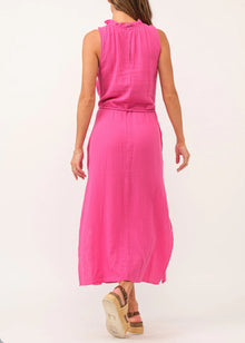 Dear John Emerson Keyhole Dress - Flash Pink Gauze