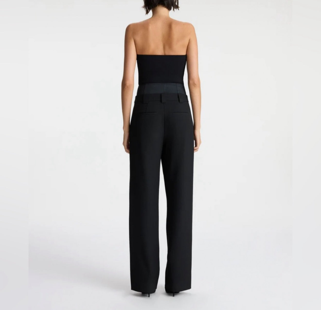 A.L.C Brady Satin Contrast Pant - Black