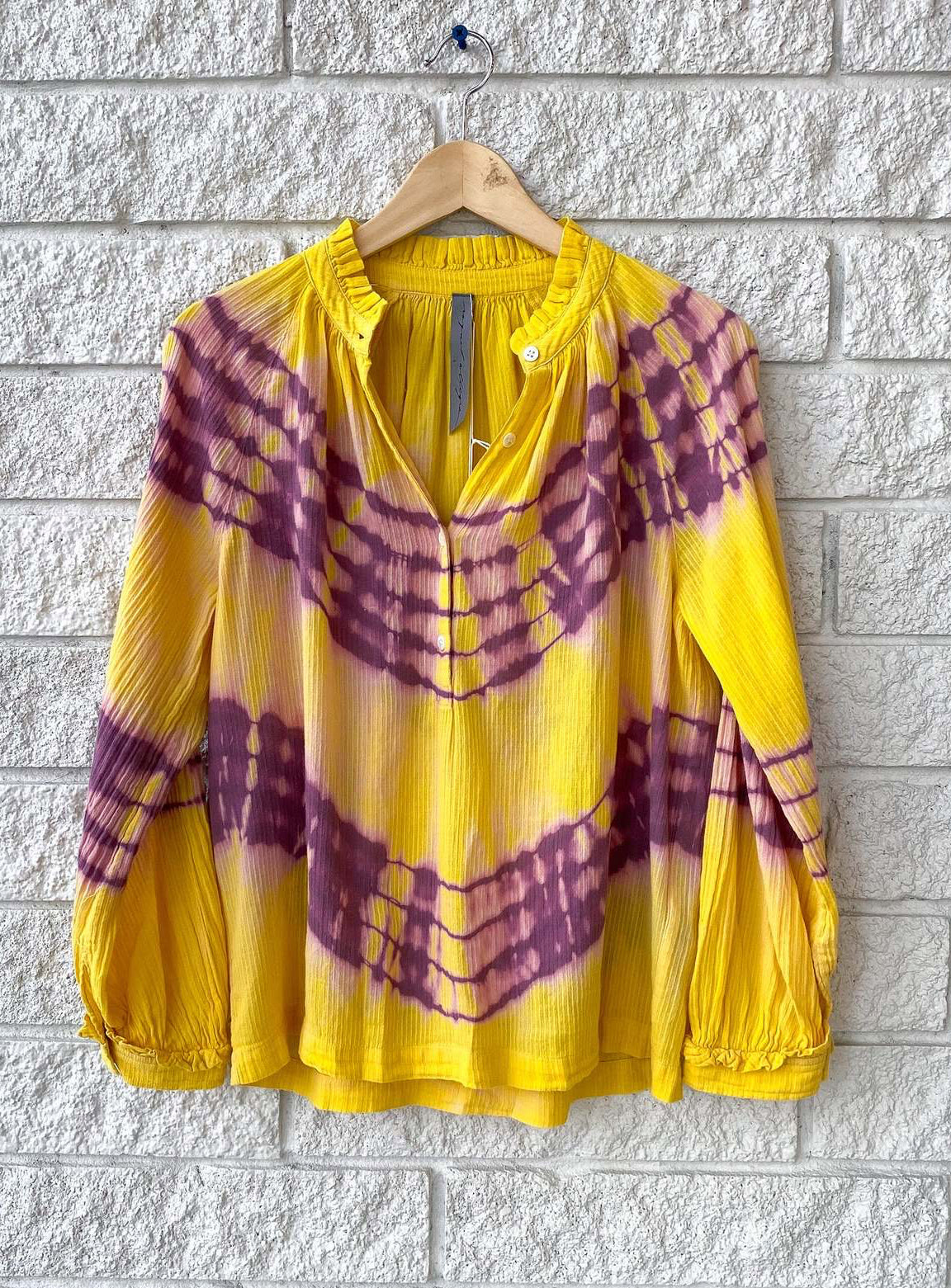 Raquel Allegra Victorian Ruffle Blouse - Acid Light