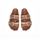 Loeffler Randall Theo Sandal - Brown/Natural Striped Straw