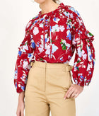 Christy Lynn Noella Blouse - Crimson Fleur