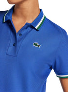 Lacoste UV Protect Stripe Collar Tennis Polo - Cobalt
