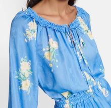 LoveShackFancy Popover Floral Dress - Blueberry Lemonade